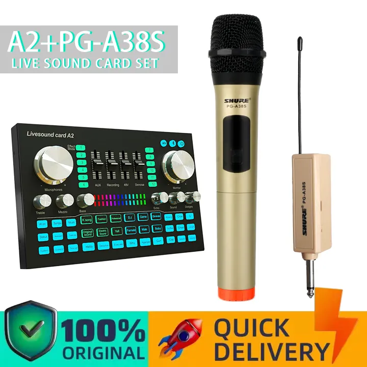 A2 bluetooth sound card original with UHF wireless microphone for