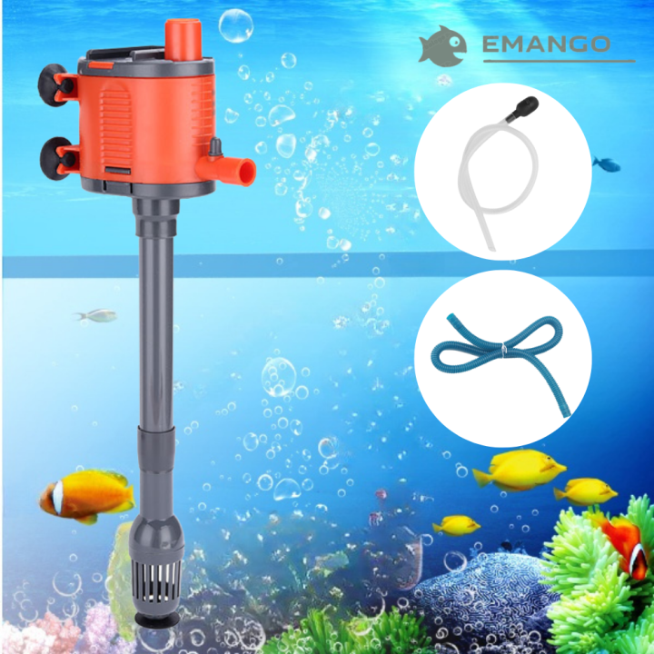Emango Fish Tank Fish Turtle Aquarium Water Pump Filter Fish Tank Pump