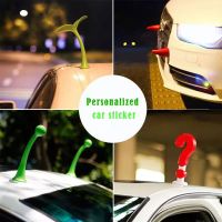 Universal Car Roof Sticker Refit Accessories 3D Small sapling devil horn 3M Decal Car Decorative anti-collision easy to find car Car Door Protection