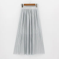 REALEFT Elegant Solid Pleated Women Mi-Long Skirts  New Spring Summer Street High Waist Harajuku Umbrella Maxi Skirts Womens