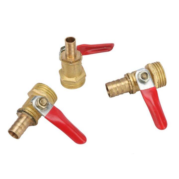 Garden Water Valve 1/2 quot; Male Thread to 8/10/12mm Barbed Hose Pipe