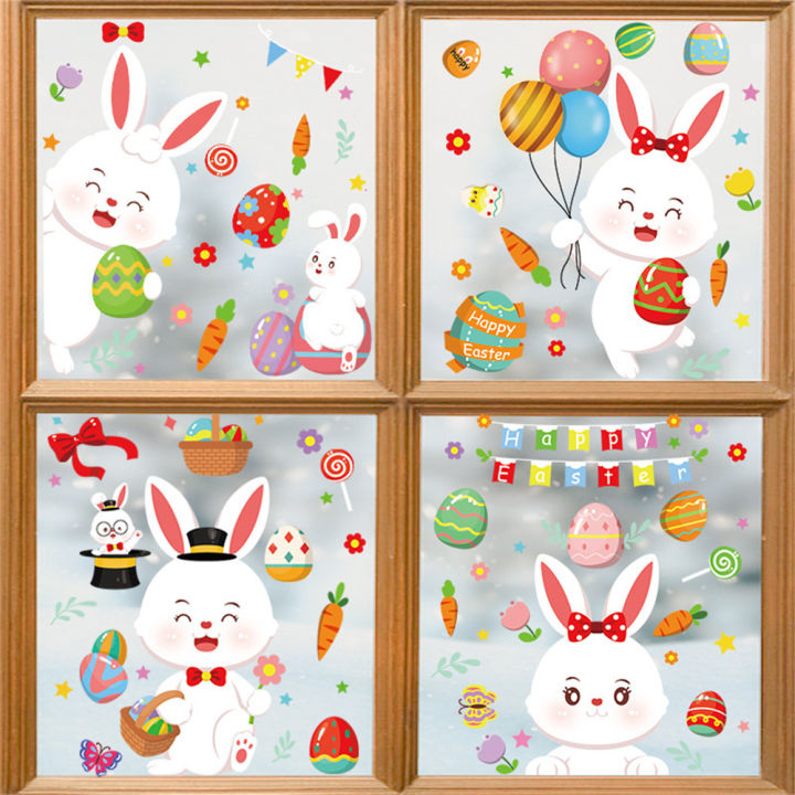 wall-stickers-static-glass-decal-egg-family-bunny-easter-window-sticker