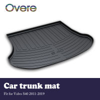 NEW 1Set Car Cargo rear trunk mat For Volvo S40 2011 2012 2013 2014 2015 2016 2017 2018 2019 Waterproof carpet Rear Trunk Tray Cargo Boot Liner Mat Floor Protector Carpet Mud Kick Accessories