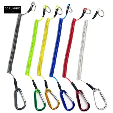 Safety Coil Snap Hook Cord Retractable Coiled Tether Safety Lanyard