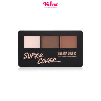 Sivanna Super Brown Eyebrow Powder ที่เขียนคิ้วแบบฝุ่น 3 เฉดสี ในตลับเดียว 14*3 g.