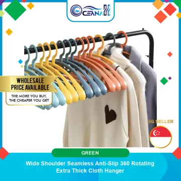 10pcs Nonslip Wide Shoulder Plastic Clothes Hangers, Adults