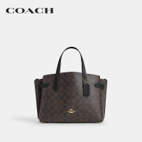 COACH กระเป๋าถือผู้หญิงรุ่น Hanna Carryall In Signature Canvas สีน้ำตาล CH542 IMAA8