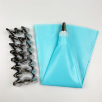 Silicone Pastry Bag Tips Kitchen DIY Icing Piping Cream Reusable Pastry Bags + PCS Nozzle Set Cake Decorating Tools