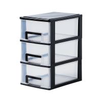 [COD] storage box office desktop transparent drawer cabinet desk debris finishing