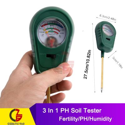 【Free-delivery】 3 In 1 Digital Soil Moisture PH Meter เครื่องวัดความชื้นสวนดอกไม้ Hydroponic Soil Acdity Analyzer