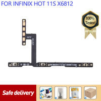 พบกันสำหรับ Infinix Hot 11S X6812ปุ่มเปิด/ปิดไอโฟน OEM และปุ่มปรับระดับเสียงสายเคเบิลงอได้