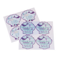 hedeguoji?40pcs Mermaid Seal Stickers Thank You Sea Shell Labels DIY Baking Gift Labels