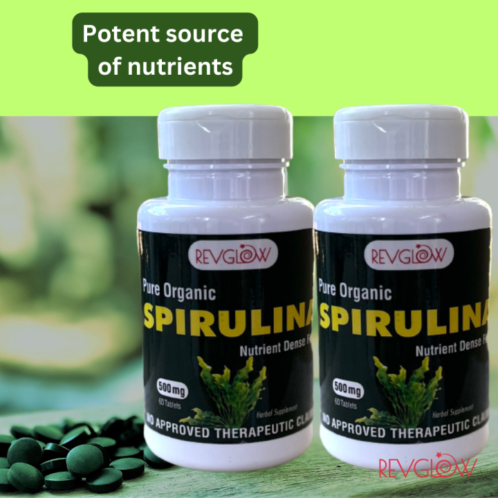 Revglow Spirulina (2Bottle) supplement Tablet 500mg 60 tabs. help