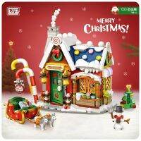 788pcs LOZ Mini Blocks Architecture Merry Christmas House Santa Claus Snowman Tree Deer Building Blocks Bricks Toy For Kids Gift