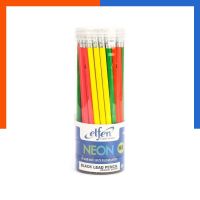 ดินสอไม้ HB (กระปุก50แท่ง) เอลเฟ่น Neon ดินสอดำ เหลาง่าย สีสะท้อนแสง พร้อมส่ง US.Station