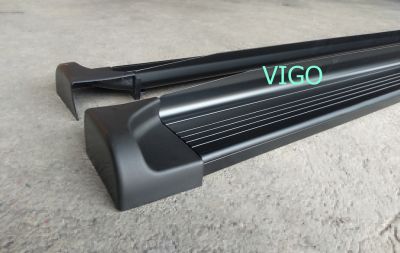 บันไดข้าง VIGO สีดำ รุ่น 4 ประตู/รุ่นแคป/บันไดเสริมข้างรถวีโก้สีดำ/บันไดอลูมิเนียมพร้อมขาติดตั้ง