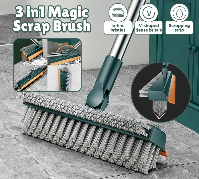 3in1 Magic Broom Penyapu Lantai Floor Cleaning Brush Gap Scrub