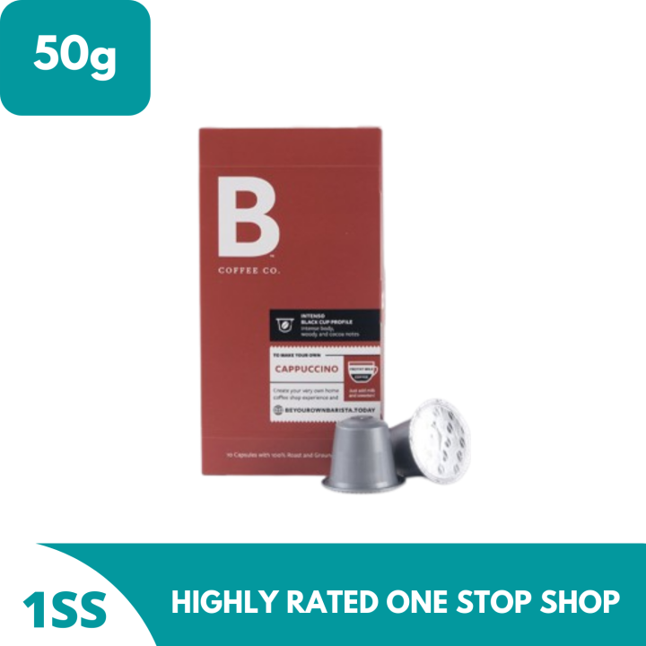 B Coffee Co. Intenso Cappuccino Nespresso Compatible Coffee Capsules 10 ...