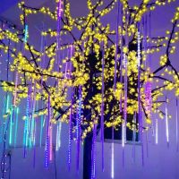 EU Plug 20cm Meteor Shower Tubes LED Strip Light Christmas Wedding Garden Decoration