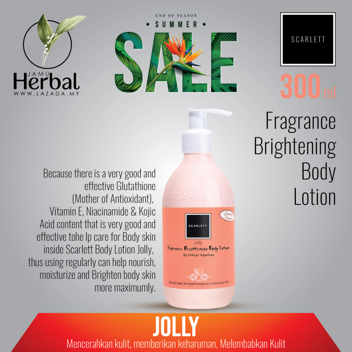 Scarlett Whitening Body Lotion Jolly 300ml Lazada