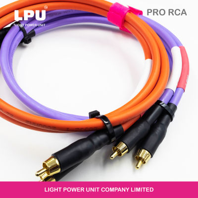 LPU PRO RCA series สายสัญญาณสำหรับต่อเชื่อม RCA ความยาว 1 เมตร จำนวน 2เส้นต่อชุด หัวชุบทอง บัดกรี CARDAS เคลือบ ProGold