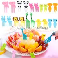 Mini Animal Farm Cartoon Food Picks Children Snack Cake Dessert Food Fruit Forks Lunch Bento Accessories Party Decor