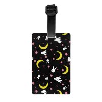 【DT】 hot  Moon Pattern Luggage Tags Custom Kawaii Japanese Anime Baggage Tags Privacy Cover Name ID Card