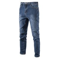 【YD】 AIOPESON Cotton Stretchy Jeans Men Color Mid Waist Mens Denim Pants Jean for