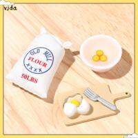 VJDA 1 Set DIY ชามไข่ Dongzhur ถุงแป้งเกลือ แบบบ้านตุ๊กตา อุปกรณ์ครัวขนาดเล็ก 1:12 มาตราส่วน ตุ๊กตาอาหารจิ๋วของเล่น