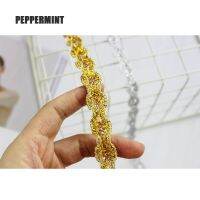 [HOT!] 3 yard 1.5cm Shining Braid Trim jacquard Metallic Lace Golden woven Trimming Sewing Accessory for Garment DIY Trimming