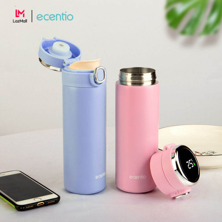 Ecentio Termos Air Minum Led Hot Cool Ml Ml Suhu Thermos Tumbler Stainless Steel Botol