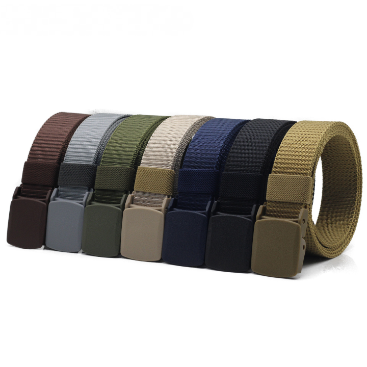 JY.Belts Korea Solid/Striped Belt Unisex Hypoallergenic Simple Nylon