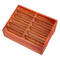 【CW】✖❃❀  Holder Storage Cell Classroom Organizer Desktop Wood Control12 Management Grids Rackcoffee Desk