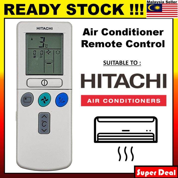 HITACHI Air Cond Aircon Aircond Remote Control Replacement (HI03) Lazada.co.th