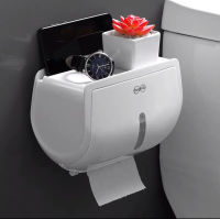 Adhesive Toilet Paper Holder Waterproof Wall Mount Roll Shelf Tissue Storage Box For Bathroom Organizer WC Accessories