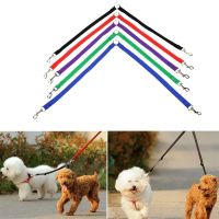 Colorful Nylon Couple Double Pet Dog Collar Lead Leash Dog Training Walking Dog Harness Strap Belt Pet Supplies