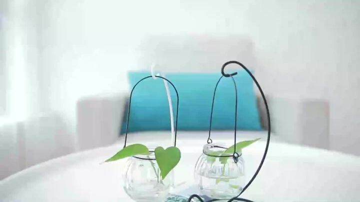 Ruang Tamu Kreatif Karangan Bunga us Kecil Gantung Hiasan Kaca Pasu