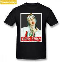 Hot sale Billie Eilish graphic Mens 100% Cotton Round Neck Short Sleeve T-Shirt  Adult clothes