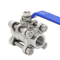 2 Stainless Steel BSP Thread Ball Valve Three-piece Ball Valve