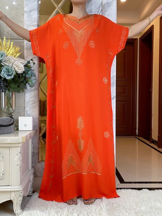 new-dubai-women-party-dress-summer-short-sleeve-dresses-with-big-lace-scarf-cotton-embroidery-loose-maxi-lady-islam-clothes