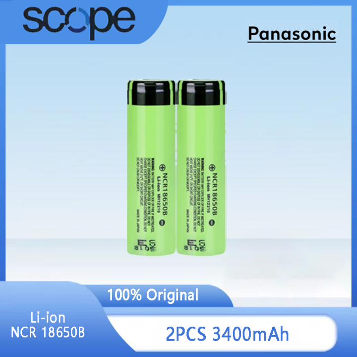 Panasonic NCR18650B 3400mah 3.7V Lithium Li-ion Rechargeable Batteries ...