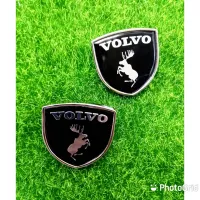 โลโก้ VOLVO กวางสีดำ(1คู่)กว้าง4.0cm สูง3.5cm