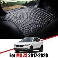 Alas Bagasi Mobil หนังสำหรับ MG ZS 2017 2018 2019ถาดไลเนอร์กระบะ2020แผ่นผ้าคลุมรองเท้าบู๊ทอุปกรณ์ตกแต่งภายในรถยนต์