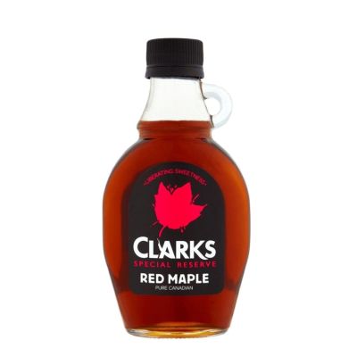 Import Foods🔹 Clarks Pure Canadian Red Maple Syrup 189ml คลากส์ เพียว แคนาเดียน เรด เมเปิ้ล ไซรัป 189มล.