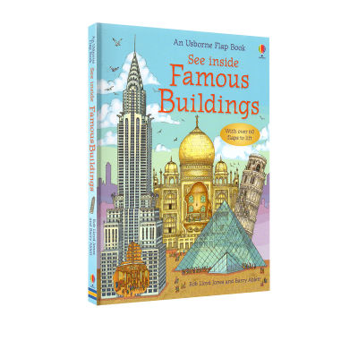 Original English Usborne see inside fame buildings look at the inside series of building cardboard flip books original English Usborne childrens science awareness picture book