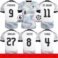 JS 2022-2023 Liverpool LFC Away Football Jersey UEFA Firmino Keita Salah Virgil Darwin Soccer Tee Player Version SJ