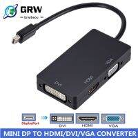 【Extraordinary Products】☃ระดับ♧3 In 1 Displayport Dp To Hdmi-Compatible Dvi Vga สายอะแดปเตอร์1080P ตัวเชื่อมต่อตัวแปลงสำหรับโปรเจกเตอร์คอมพิวเตอร์แล็ปท็อป Hdt