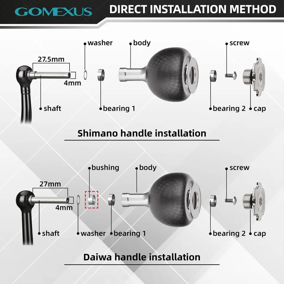 GOMEXUS Carbon Fiber Power Knob Compatible for Shimano Stradic