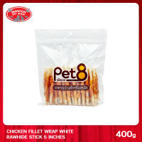 [MANOON] PET8 Sasami Jerky ไก่พันแท่งเกลียวขาว 5 นิ้ว 400g (JJA54)