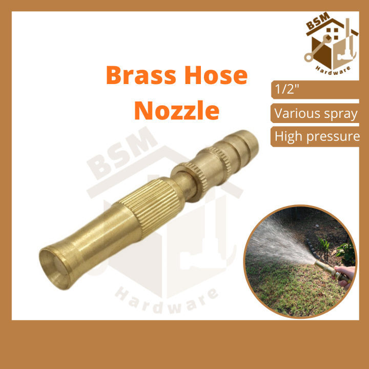 BSM Brass Hose Nozzle Jet Sweeper Sprayer Nozzle Adjustable Spray Gun